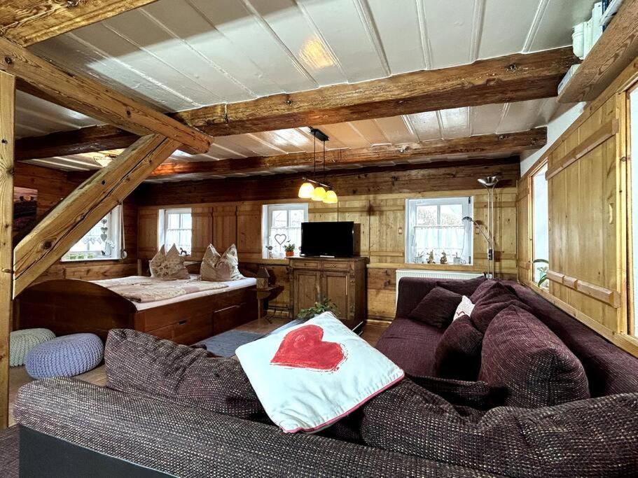 Rustikales Studio-Apartment Blockstube Im Haus Selma Großschönau Eksteriør billede